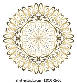 Flower coloring Mandala. decorative elements. Oriental pattern, vector illustration. Indian, moroccan, mystic, ottoman motifs