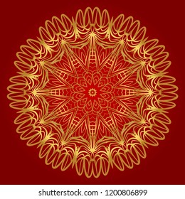 Flower coloring Mandala. decorative elements. Oriental pattern, vector illustration. Indian, moroccan, mystic, ottoman motifs