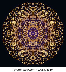 Flower coloring Mandala. decorative elements. Oriental pattern, vector illustration. Indian, moroccan, mystic, ottoman motifs