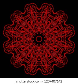 Flower coloring Mandala. decorative elements. Oriental pattern, vector illustration. Indian, moroccan, mystic, ottoman motifs