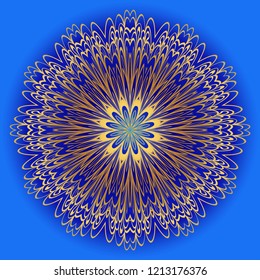 Flower coloring Mandala. decorative elements. Oriental pattern, vector illustration. Indian, moroccan, mystic, ottoman motifs