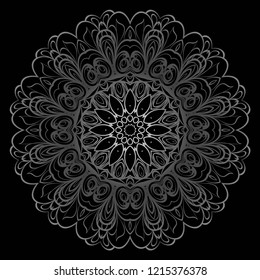 Flower coloring Mandala. decorative elements. Oriental pattern, vector illustration. Indian, moroccan, mystic, ottoman motifs