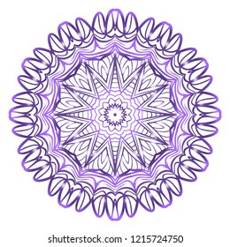 Flower coloring Mandala. decorative elements. Oriental pattern, vector illustration. Indian, moroccan, mystic, ottoman motifs