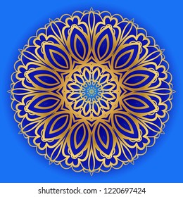 Flower coloring Mandala. decorative elements. Oriental pattern, vector illustration. Indian, moroccan, mystic, ottoman motifs.