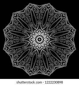 Flower coloring Mandala. decorative elements. Oriental pattern, vector illustration. Indian, moroccan, mystic, ottoman motifs.