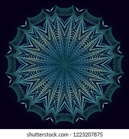 Flower coloring Mandala. decorative elements. Oriental pattern, vector illustration. Indian, moroccan, mystic, ottoman motifs