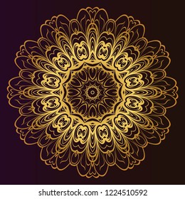 Flower coloring Mandala. decorative elements. Oriental pattern, vector illustration. Indian, moroccan, mystic, ottoman motifs