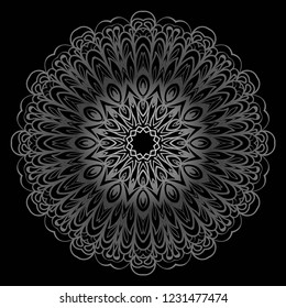 Flower coloring Mandala. decorative elements. Oriental pattern, vector illustration. Indian, moroccan, mystic, ottoman motifs