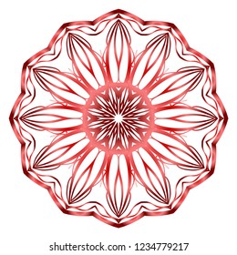 Flower coloring Mandala. decorative elements. Oriental pattern, vector illustration. Indian, moroccan, mystic, ottoman motifs