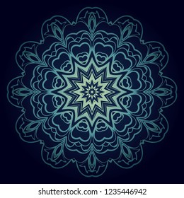 Flower coloring Mandala. decorative elements. Oriental pattern, vector illustration. Indian, moroccan, mystic, ottoman motifs