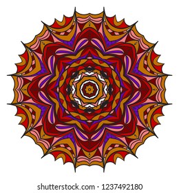 Flower coloring Mandala. decorative elements. Oriental pattern, vector illustration. Indian, moroccan, mystic, ottoman motifs