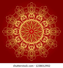 Flower coloring Mandala. decorative elements. Oriental pattern, vector illustration. Indian, moroccan, mystic, ottoman motifs