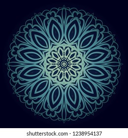 Flower coloring Mandala. decorative elements. Oriental pattern, vector illustration. Indian, moroccan, mystic, ottoman motifs.