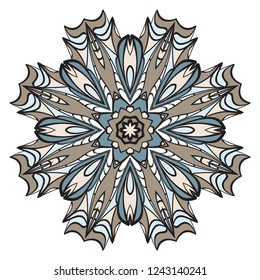 Flower coloring Mandala. decorative elements. Oriental pattern, vector illustration. Indian, moroccan, mystic, ottoman motifs