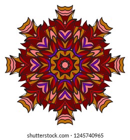 Flower coloring Mandala. decorative elements. Oriental pattern, vector illustration. Indian, moroccan, mystic, ottoman motifs