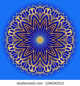 Flower coloring Mandala. decorative elements. Oriental pattern, vector illustration. Indian, moroccan, mystic, ottoman motifs.