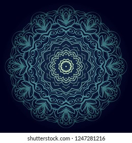 Flower coloring Mandala. decorative elements. Oriental pattern, vector illustration. Indian, moroccan, mystic, ottoman motifs