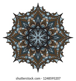 Flower coloring Mandala. decorative elements. Oriental pattern, vector illustration. Indian, moroccan, mystic, ottoman motifs