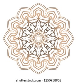 Flower coloring Mandala. decorative elements. Oriental pattern, vector illustration. Indian, moroccan, mystic, ottoman motifs.