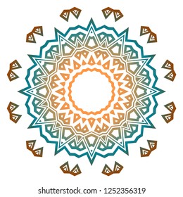 Flower coloring Mandala. decorative elements. Oriental pattern, vector illustration. Indian, moroccan, mystic, ottoman motifs.