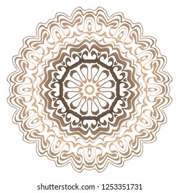 Flower coloring Mandala. decorative elements. Oriental pattern, vector illustration. Indian, moroccan, mystic, ottoman motifs.