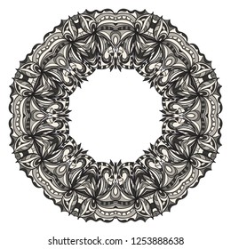 Flower coloring Mandala. decorative elements. Oriental pattern, vector illustration. Indian, moroccan, mystic, ottoman motifs.