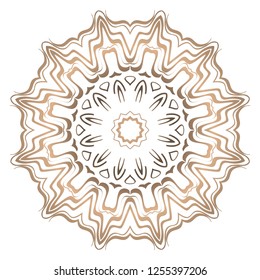 Flower coloring Mandala. decorative elements. Oriental pattern, vector illustration. Indian, moroccan, mystic, ottoman motifs.