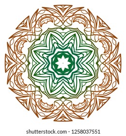 Flower coloring Mandala. decorative elements. Oriental pattern, vector illustration. Indian, moroccan, mystic, ottoman motifs