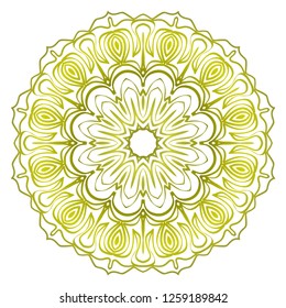 Flower coloring Mandala. decorative elements. Oriental pattern, vector illustration. Indian, moroccan, mystic, ottoman motifs