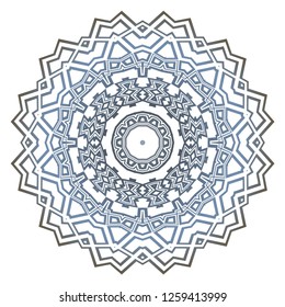 Flower coloring Mandala. decorative elements. Oriental pattern, vector illustration. Indian, moroccan, mystic, ottoman motifs.