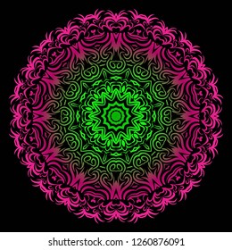 Flower coloring Mandala. decorative elements. Oriental pattern, vector illustration. Indian, moroccan, mystic, ottoman motifs