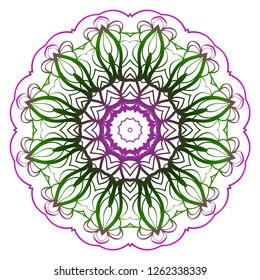 Flower coloring Mandala. decorative elements. Oriental pattern, vector illustration. Indian, moroccan, mystic, ottoman motifs