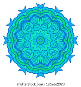 Flower coloring Mandala. decorative elements. Oriental pattern, vector illustration. Indian, moroccan, mystic, ottoman motifs