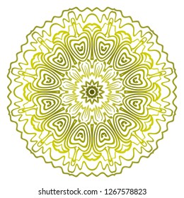 Flower coloring Mandala. decorative elements. Oriental pattern, vector illustration. Indian, moroccan, mystic, ottoman motifs