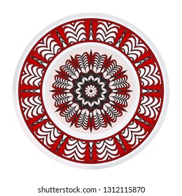 Flower Coloring Mandala. Decorative Elements. Vector Illustration. Oriental Pattern, Indian, Moroccan, Mystic, Ottoman Motifs.
