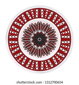 Flower Coloring Mandala. Decorative Elements. Vector Illustration. Oriental Pattern, Indian, Moroccan, Mystic, Ottoman Motifs.