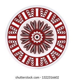 Flower Coloring Mandala. Decorative Elements. Vector Illustration. Oriental Pattern, Indian, Moroccan, Mystic, Ottoman Motifs.