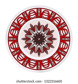 Flower Coloring Mandala. Decorative Elements. Vector Illustration. Oriental Pattern, Indian, Moroccan, Mystic, Ottoman Motifs.