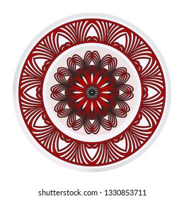 Flower Coloring Mandala. Decorative Elements. Vector Illustration. Oriental Pattern, Indian, Moroccan, Mystic, Ottoman Motifs.