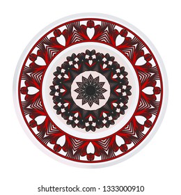 Flower Coloring Mandala. Decorative Elements. Vector Illustration. Oriental Pattern, Indian, Moroccan, Mystic, Ottoman Motifs.