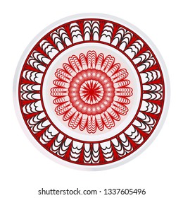 Flower Coloring Mandala. Decorative Elements. Vector Illustration. Oriental Pattern, Indian, Moroccan, Mystic, Ottoman Motifs.