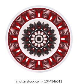 Flower Coloring Mandala. Decorative Elements. Vector Illustration. Oriental Pattern, Indian, Moroccan, Mystic, Ottoman Motifs.