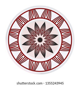 Flower Coloring Mandala. Decorative Elements. Vector Illustration. Oriental Pattern, Indian, Moroccan, Mystic, Ottoman Motifs.