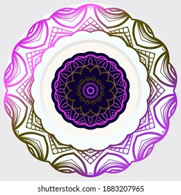 Flower coloring Mandala. decorative elements. Oriental pattern, vector illustration. Indian, moroccan, mystic, ottoman motifs