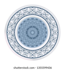 Flower Coloring Mandala. Decorative Vector Elements. Oriental Pattern. Indian, Moroccan, Mystic, Ottoman Motifs. Anti-Stress Therapy Pattern