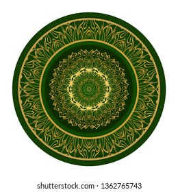 Flower Coloring Mandala. Decorative Vector Elements. Oriental Pattern. Indian, Moroccan, Mystic, Ottoman Motifs. Anti-Stress Therapy Pattern