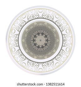 Flower Coloring Mandala. Decorative Vector Elements. Oriental Pattern. Indian, Moroccan, Mystic, Ottoman Motifs. Anti-Stress Therapy Pattern