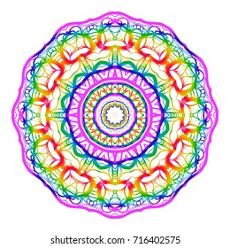 Flower coloring Mandala. Modern decorative elements. Oriental round pattern, vector illustration.