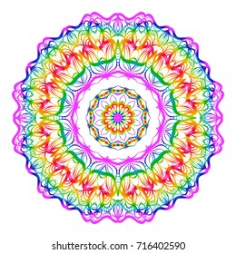 Flower coloring Mandala. Modern decorative elements. Oriental round pattern, vector illustration.