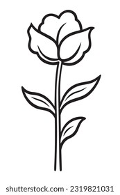 flower coloring page book outline